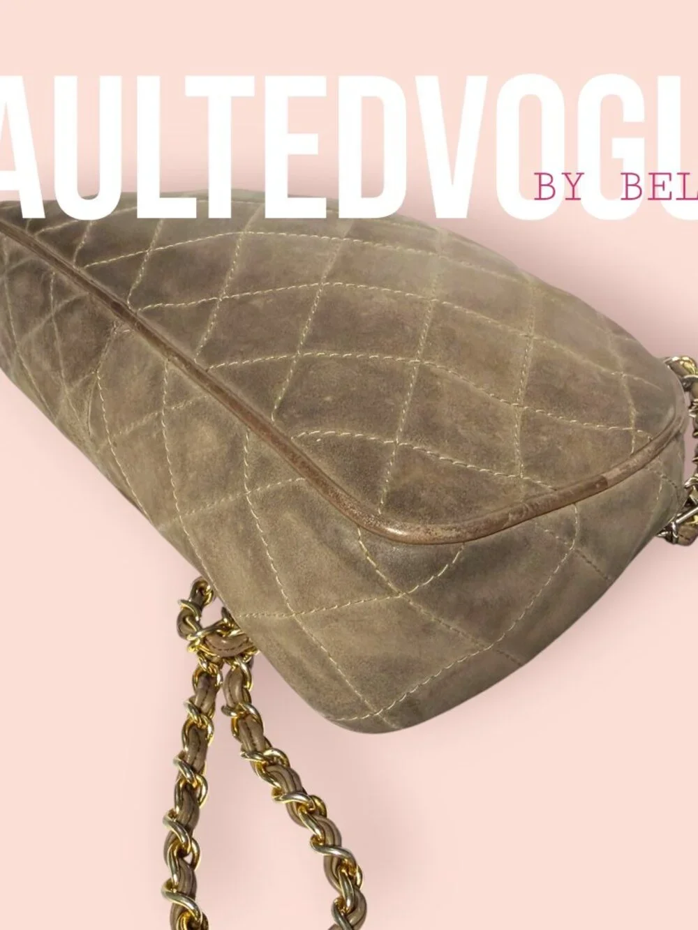 Vintage Chanel Quilted Suede Tassel Crossbody 🤎 Rare Classic - Picture 8 of 16